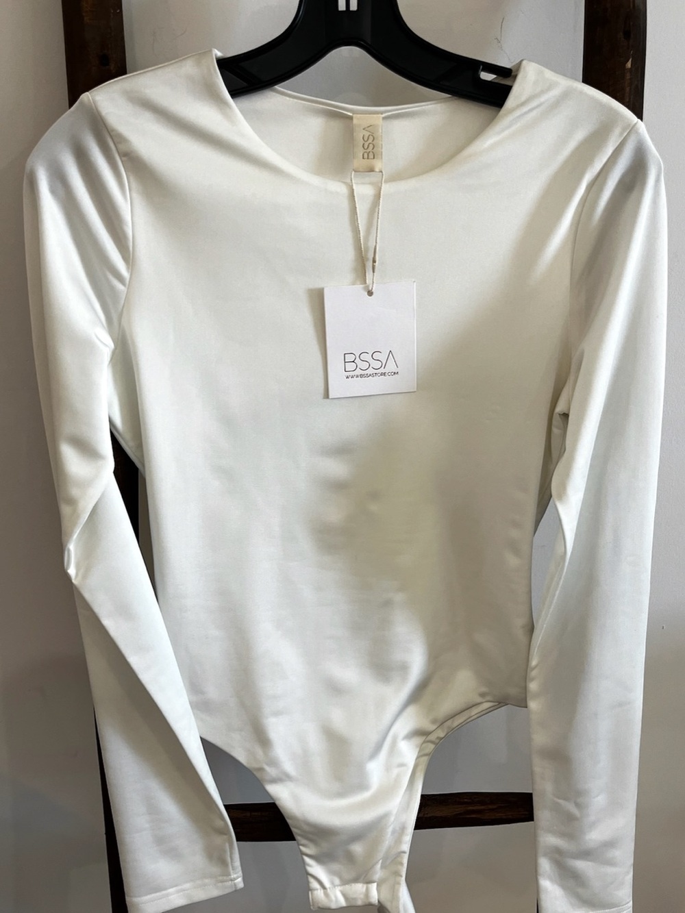 Women's Ivory Long-Sleeve Bodysuit